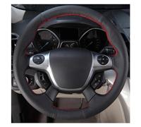 Protector Funda Cuero Artificial Volante Coche para Ford para Focus 3 2012-2014 para C-MAX 2011-2014 para KUGA para Escape 2013-2016 Auto Cubierta(Amarillo)