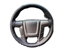 Protector Funda Volante para Ford para F150 | Cubierta Volante Funda Para Volante Coche Cuero Microfibra Cosido A Mano(White Thread)