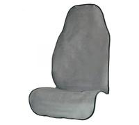 Protector impermeable para asiento delantero, poliéster Terry 55,9 x 20,5 pulgadas, cubierta de asiento de coche a prueba de sudor con 2 correas elásticas y 5 ganchos, ajuste interno, sedán y camión