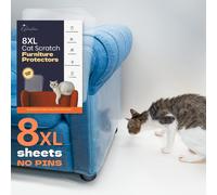 Protector Katsupreme Cat Scratch Couch - Hojas de 8xl claras (casi invisibles) extra duraderas fciles de personalizar el protector de muebles sin re