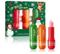 Protector Labial,Lip Balm,Set De Regalo De BáLsamo Labial NavideñO,Aguacate,Cereza Y Miel,Hidratante,Reparador Y Atenuador De LíNeas De Labios,Prevenir El Secado Y El Agrietamiento