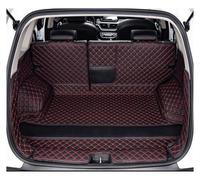 Protector Maletero Coche para Toyota para Crown para Kluger 7 Plazas Esteras para Maletero Coche Personalizadas Alfombrillas para Botas Cuero Personalizados(Black Red B)