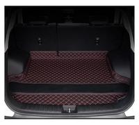 Protector Maletero Coche para Toyota para Crown para Kluger 7 Plazas Esteras para Maletero Coche Personalizadas Alfombrillas para Botas Cuero Personalizados(Black Red A)