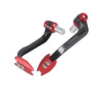 Protector Manetas Moto Protector de manillar motocicleta 7/8 ", protector palanca freno, embrague for Scooter ATV, mano for bicicleta montaña(B Carbon-Red)