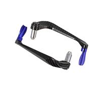 Protector Manetas Moto Protector de manillar motocicleta 7/8 ", protector palanca freno, embrague for Scooter ATV, mano for bicicleta montaña(A Carbon-Blue)