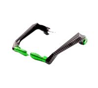 Protector Manetas Moto Protectores universales de manillar 7/8 "para motocicleta, Scooter, bicicletas montaña, protector modificación palanca freno, guardamanos aluminio(Green)