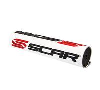 Protector Manillar SCAR Ø 22mm (7/8") con Barra - Moto Cross Quad Dirt Bike Enduro Supermoto - Blanco