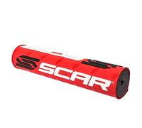 Protector Manillar SCAR Ø 22mm (7/8") con Barra - Moto Cross Quad Dirt Bike Enduro Supermoto - Rojo