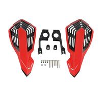 Protector Manos Moto Compatible con KTM Enduro. Compatible con Honda Dirt Bike. Protector de Manos de 7/8" y 22 mm. Protector de Manos de Carreras Universal.(Red Black)