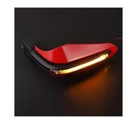 Protector Manos Moto Motocicleta Protectores Palanca Freno con Blanco Amarillo para Luz para LED Protector Mano Prueba Viento Protector Mano Protectores Mano(Yellow-Light Red)
