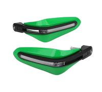 Protector Manos Moto Protector Palanca Freno con Luz LED Protector Mano Prueba Viento Motocicleta Scooter Ciclomotor Motocross Protectores Mano(Yellow Light Green)
