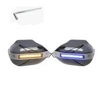 Protector Manos Motocicleta para CFMOTO para 450CLC para Papio150 NK250 400NK 650NK Mango Parabrisas Cubierta Mano Accesorios Parabrisas Paramanos(3-Gray with Lamp)