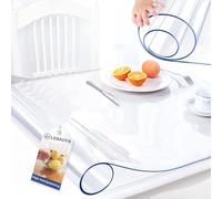Protector Mesa Escritorio Transparente de PVC, 90x180cm Tapete protector de escritorio, 1.5mm Protector Mesa Transparente, antideslizante para hogar, Oficina(80cm*180cm)