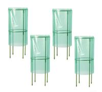 Protector multifuncional de plantas para verduras y arbustos con tubo de fibra, piezas de plástico y película de polietileno para proteger contra el viento, las aves de corral y las amenazas de