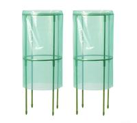 Protector multifuncional de plantas para verduras y arbustos con tubo de fibra, piezas de plástico y película de polietileno para proteger contra el viento, las aves de corral y las amenazas de