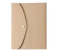 Protector multifuncional de triple pliegue para cuaderno con cierre de botón, para bolsa de almacenamiento densa profesional de 8.74 x 6.88 pulgadas