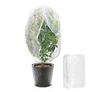 Protector multiusos para plantas de jardín, malla reforzada blanca, con cierre de cremallera, bolsas para verduras, frutas, flores, refugio de plantas con diseño de ventilación