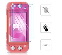 Protector ocular de cristal templado para Nintendo Switch Lite, protector de pantalla antiluz azul (paquete de 2), diseño ergonómico y mayor