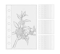 Protector Página - 8,6x13cm Protector Hoja, 10 Piezas A7 6 Anillos Transparente Recambios | Documento Transparentes Para Oficina Personal Administrativo Jefe Proyecto Educador Dibuja