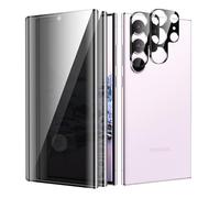 Protector Pantalla Privacidad para Samsung Galaxy S23 Ultra, Anti-espía Película Protector, Anti Espía de Cristal Vidrio Templado, Sin Burbujas, Anti-rasguños, Sensible al Tacto, 2+2 Piezas