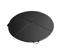 Protector para barra de pole dance Esterilla de yoga redonda, equipo gimnasia, portátil, protección for el suelo, ligera y plegable, for baile en barra(Black)