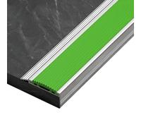 Protector para bordes de escaleras, Escalera de aluminio que sospecha 39,4 pulgadas de borde en forma de L multicolor(Green)