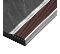 Protector para bordes de escaleras, Escalera de aluminio que sospecha 39,4 pulgadas de borde en forma de L multicolor(Brown)