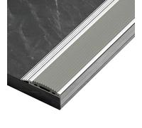 Protector para bordes de escaleras, Escalera de aluminio que sospecha 39,4 pulgadas de borde en forma de L multicolor(Grey)