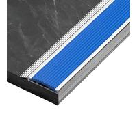 Protector para bordes de escaleras, Escalera de aluminio que sospecha 39,4 pulgadas de borde en forma de L multicolor(Blue)