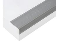 Protector para bordes de escaleras, Protector del borde de la escalera de la forma de L del Pvc que sospecha 33 pies de tamaños múltiples multicolores(Grey,10x4cm/3.94x1.57in)