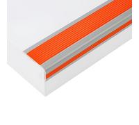 Protector para bordes de escaleras, Protector del borde de la escalera de la forma de L del Pvc que sospecha 33 pies de tamaños múltiples multicolores(Orange,10x4cm/3.94x1.57in)