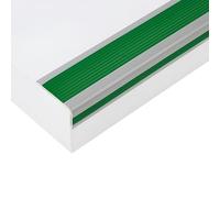 Protector para bordes de escaleras, Protector del borde de la escalera de la forma de L del Pvc que sospecha 33 pies de tamaños múltiples multicolores(Green,10x4cm/3.94x1.57in)