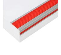 Protector para bordes de escaleras, Protector del borde de la escalera de la forma de L del Pvc que sospecha 33 pies de tamaños múltiples multicolores(Red,4x2cm/1.57x0.79in)