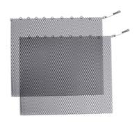 Protector para chimenea, pantalla para chimenea con tiradores, 1 par de cortinas de malla protectora contra chispas, resistente al óxido y al calor para el hogar, 24x18 pulgadas