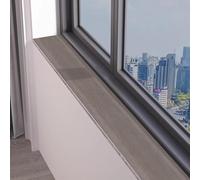 Protector para el alféizar de la Ventana, Alfombrilla y cojín for alféizar de Ventana PU con Textura veta Madera en Varios tamaños Multicolores(Grey,300 x 20 cm (Rectangular))
