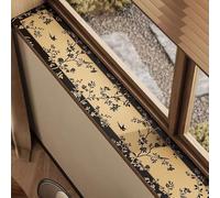 Protector para el alféizar de la Ventana, Tamaños múltiples del Modelo Floral Recortable de la Estera Protector cojín alféizar Ventana PU(201W x 20L cm)
