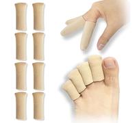 Protector para el dedo del pie, 8 Pcs Protectors de Puntera de Silicona, Protectores de manga de tela con forro de gel, evita el desarrollo de maíz, callos y ampollas entre los dedos de los pies(8M).