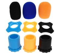 Protector para Micrófono de Espuma Gruesa, Antisaliva y Antiviento | Funda Protectora de Goma, Adaptable a Micrófono Inalámbrico, Anillo Antideslizante y Anti Caída Color Aleatorio