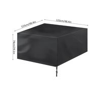 Protector para muebles de patio, funda con protección UV, fácil de limpiar, resistente, compatible con Ox, tela impermeable y a prueba de po