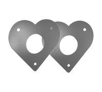 Protector para pajarera - (3,15 pulgadas), 2 unidades de placa de protección de en forma de corazón, pajarera de aluminio para mayor seguridad, protege el de pájaros no deseados, incluye
