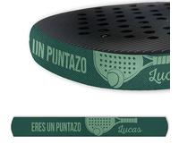 Protector para Palas de pádel Personalizado, Disponible en Diferentes diseños, Regalo Ideal para Deportistas y aficinados al Pádel (Diseño Verde)