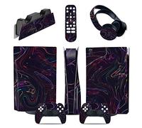 Protector Para PS5 Consola Disc Edition & Digital Edition Pegatina Vinilo Calcomanía Cubierta Para Ps5 Mando & Estación Carga & Auriculares & Mando Multimedia 89063 Sin Residuos(Digital Edition)