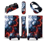 Protector Para PS5 Consola Disc Edition & Digital Pegatina Vinilo Calcomanía Cubierta Para Ps5 Mando & Estación Carga & Auriculares & Multimedia 67442 Sin Residuos(Disc Version)