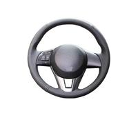 Protector para Volante Coche PU Negro para 3 para Axela 2013-2016 para 6 para Atenza 2014-2017 Cubierta Trenzada para
