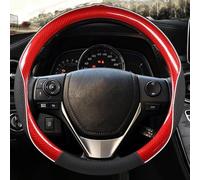 Protector para Volante De Coche Accesorios Antideslizantes Cuero Microfibra para Toyota E'Z para RAV4 2013 2014 2015-2019(Rojo)