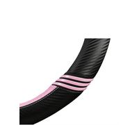Protector para Volante De Coche Accesorios Decoración Cuero Y Fibra Carbono para Jeep para Grand para Cherokee L 2017 2018-2021(Pink)