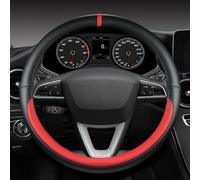 Protector para Volante De Coche Accesorios Interior Cuero PU para Seat para Leon para Cupra R para ST para(Red O Shape)