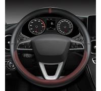 Protector para Volante De Coche Accesorios Interior Cuero PU para Seat para Leon para Cupra R para ST para(Wine Red O Shape)