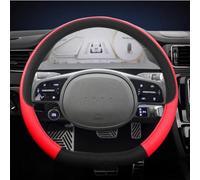 Protector para Volante De Coche, Accesorios Interiores Cuero PU En Forma D para Hyundai Ioniq 5 2016-2022(Rojo)