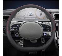 Protector para Volante De Coche, Accesorios Interiores Cuero PU En Forma D para Hyundai Ioniq 5 2016-2022(Negro)